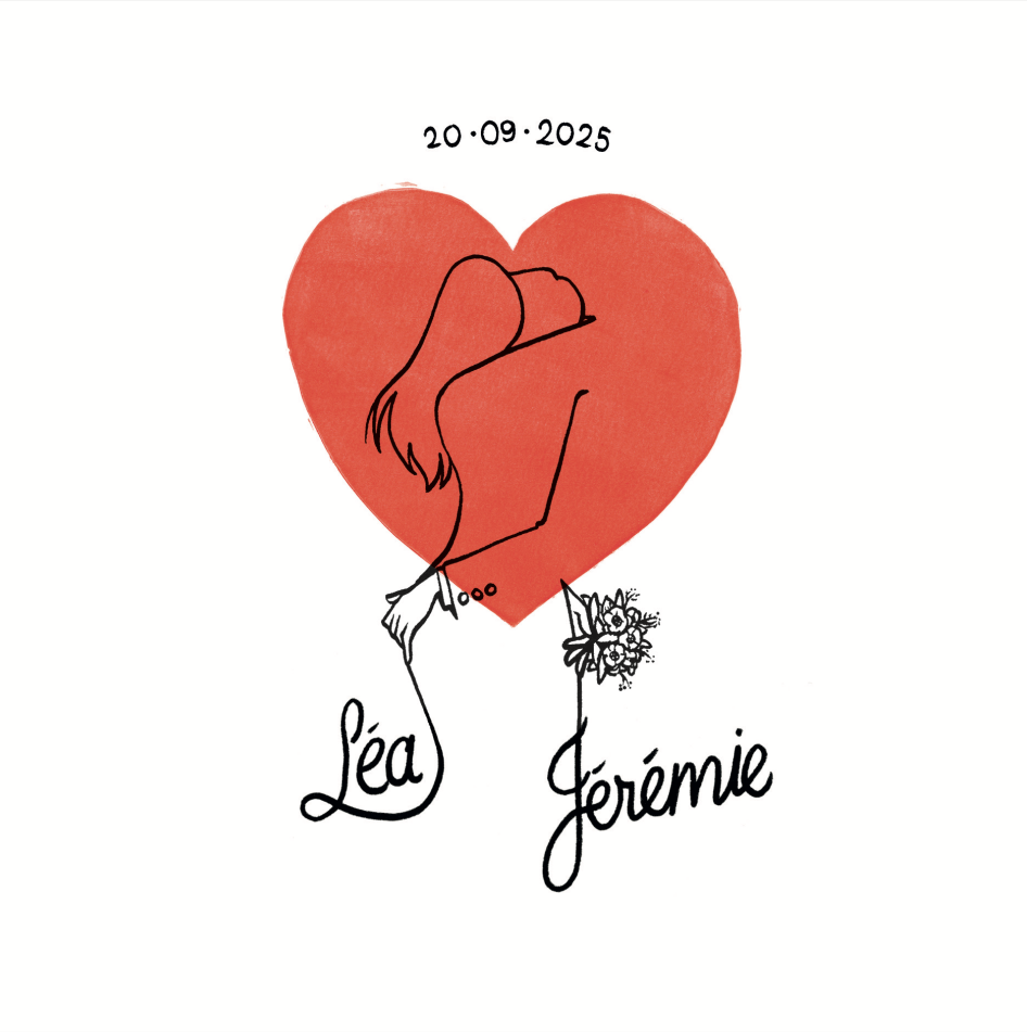 Illustration du faire-part Léa & Jérémie